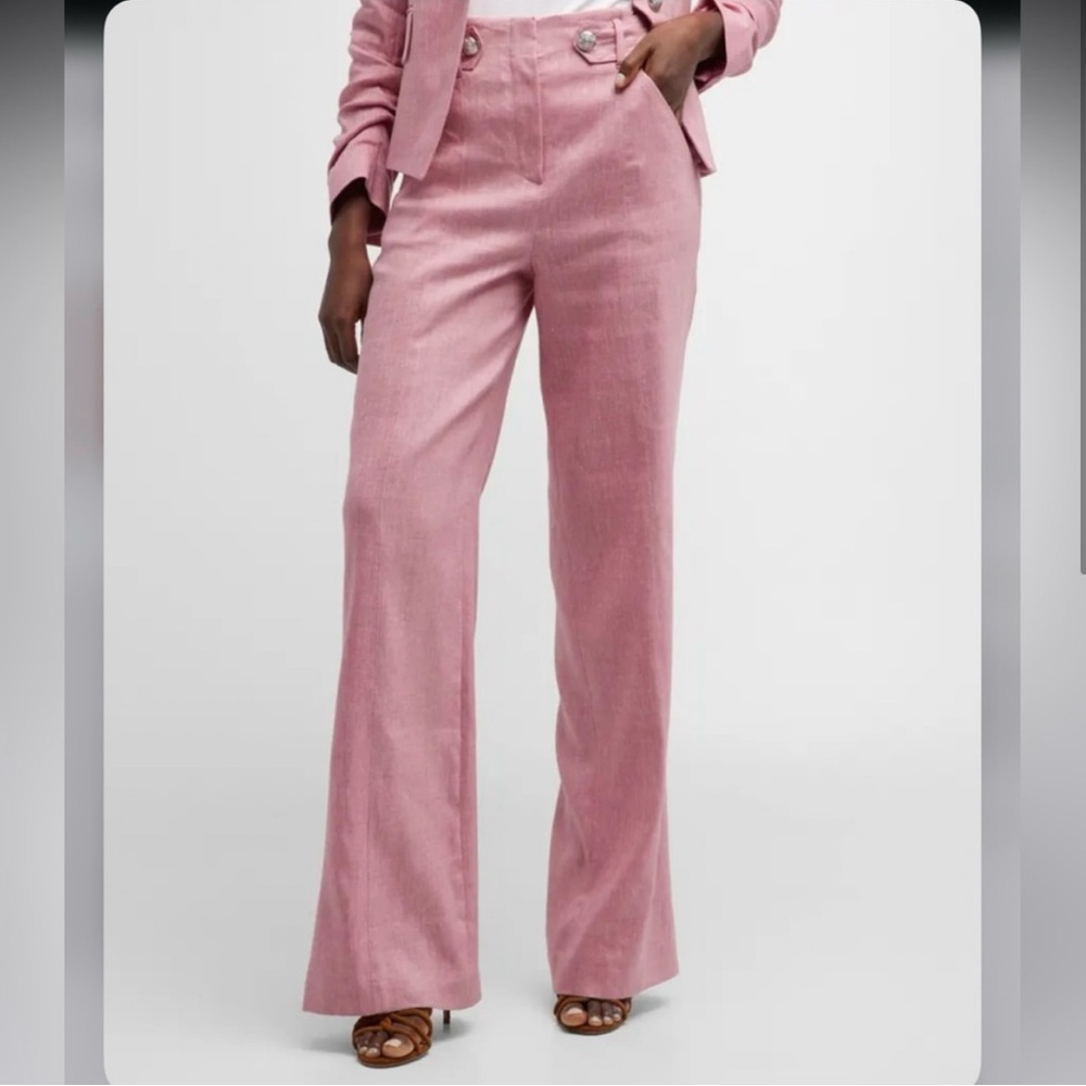 Veronica Beard Pink Wide Leg Pants